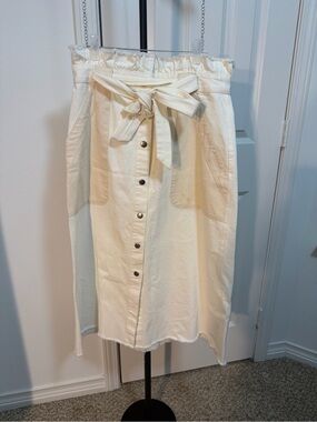 Sea New York Cotton Canvas A-Line Midi Skirt size 6